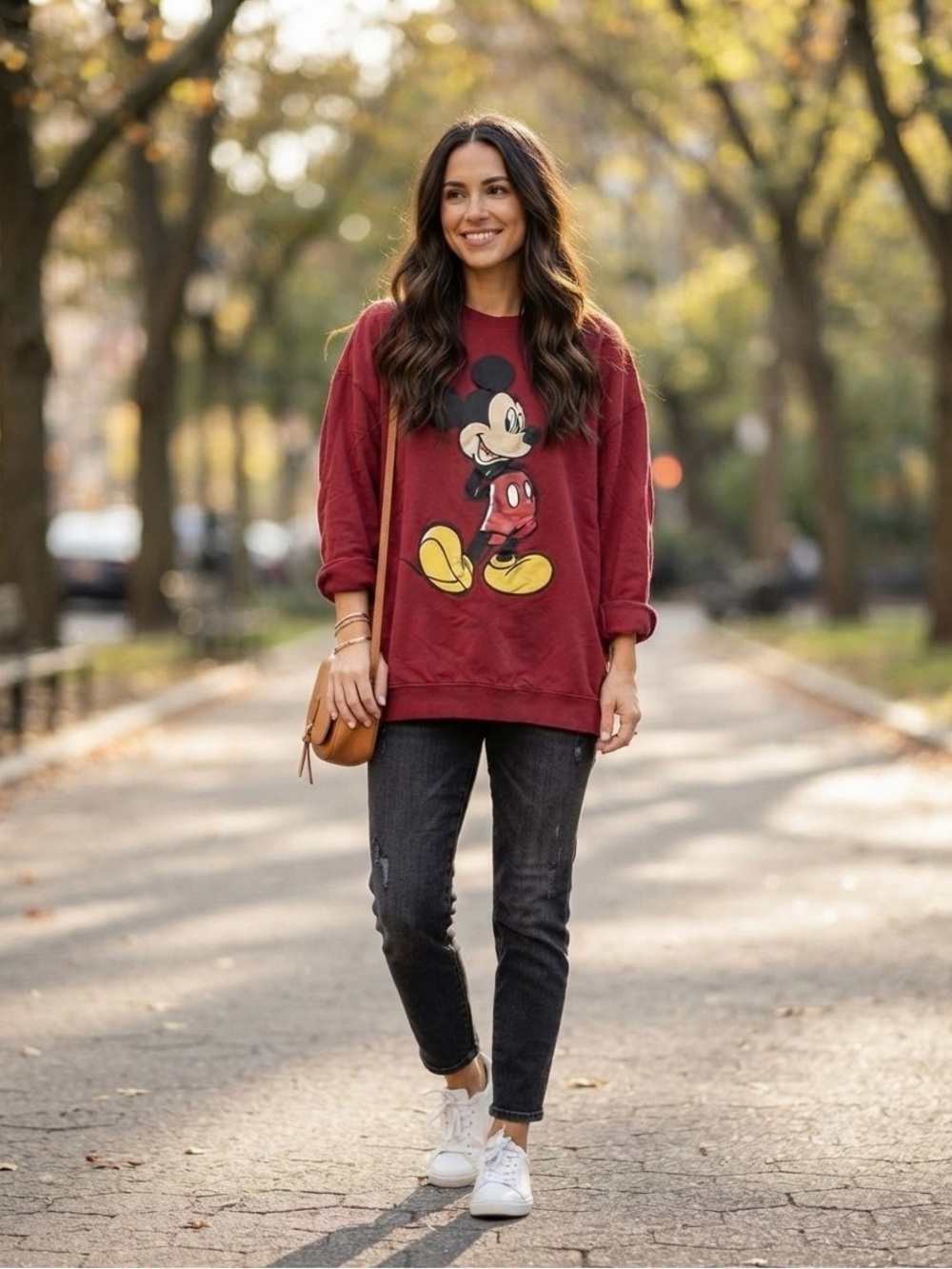 H&M Burgundy Disney Graphic Sweatshirt